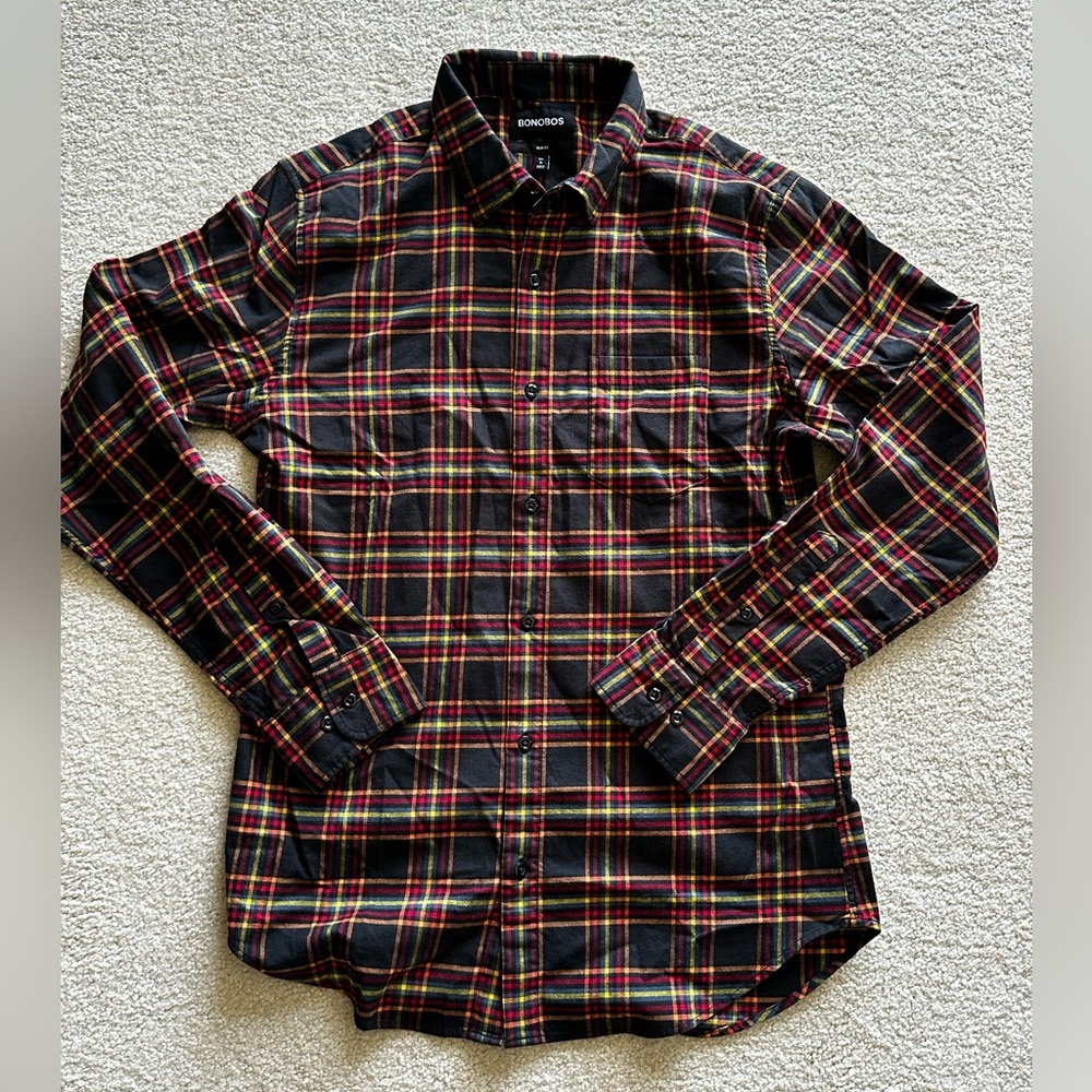 Men’s Bonobos slim fit plaid flannel (NWOT)
